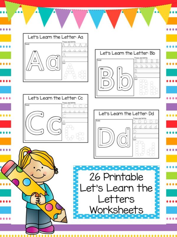 26 Let's Learn the Letters Preschool Worksheets | Made By Teachers