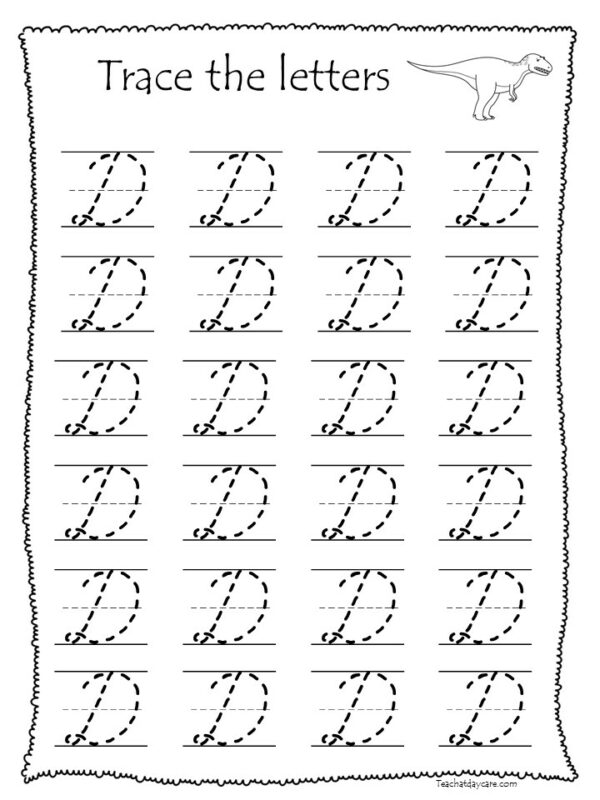 26 trace the uppercase cursive alphabet worksheets made by teachers