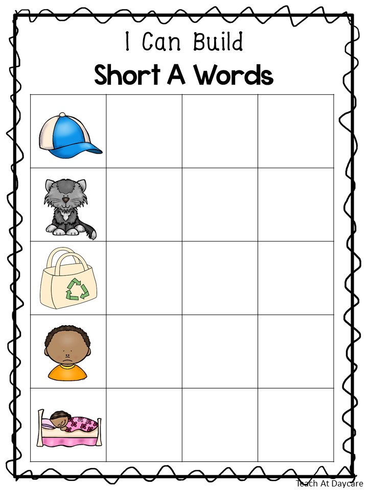10 I Can Build CVC Words Work Mats Printable