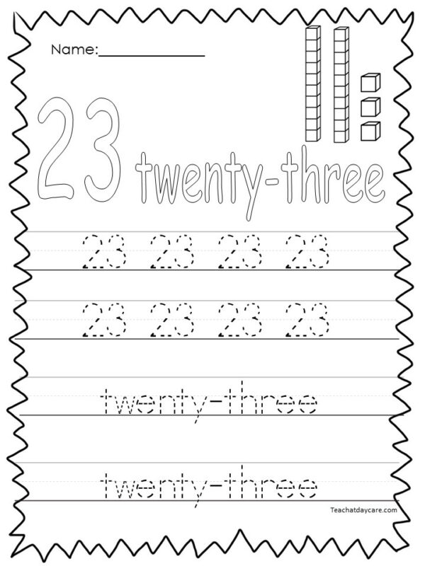 10 printable numbers 21 30 tracing worksheets made by