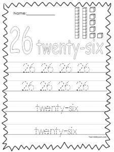 10 printable numbers 21 30 tracing worksheets made by teachers