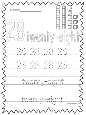 10 printable numbers 21 30 tracing worksheets made by teachers