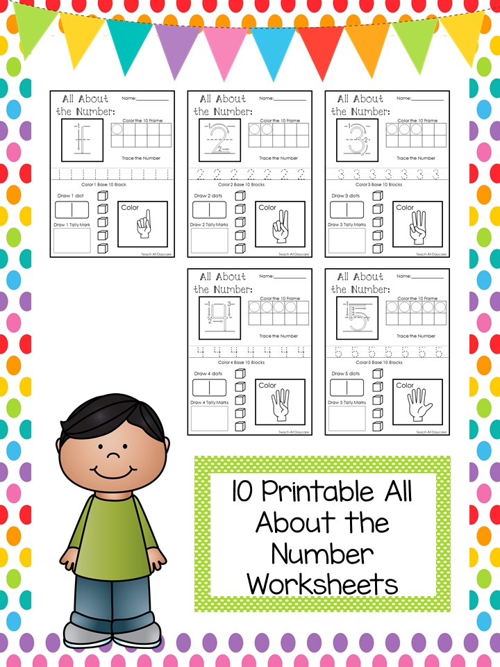 All About the Numbers 1-20 Worksheets printable
