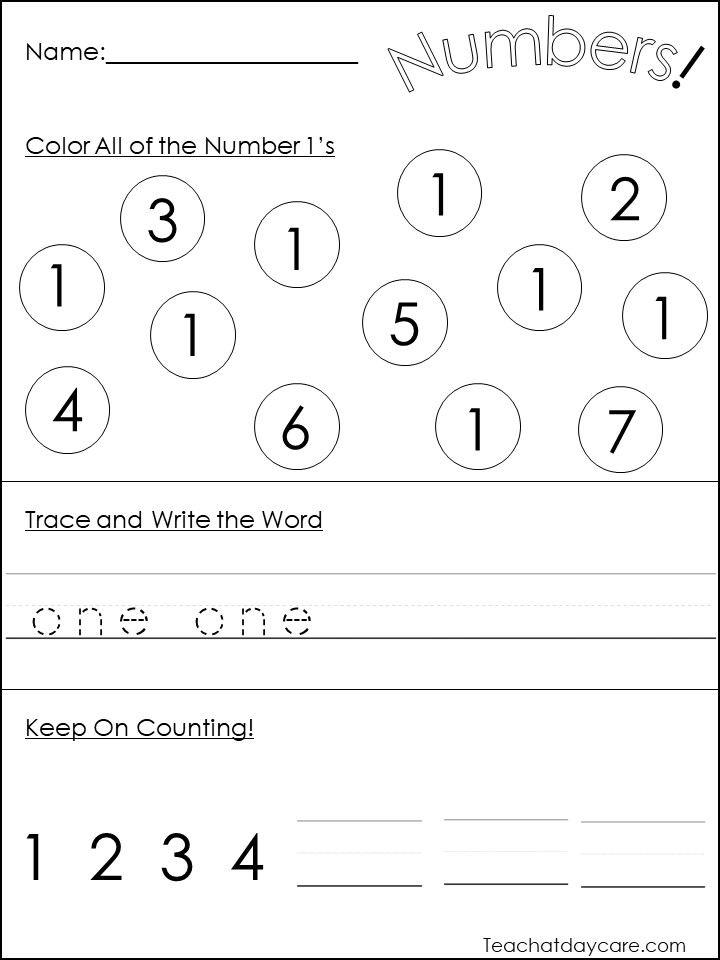 40 printable numbers 1 20 practice worksheets made by teachers