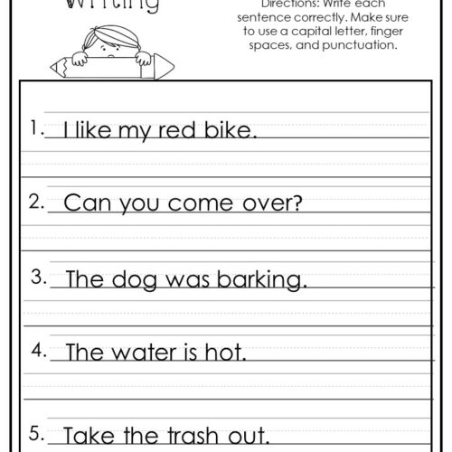 10 printable write the sentence worksheets made by teachers