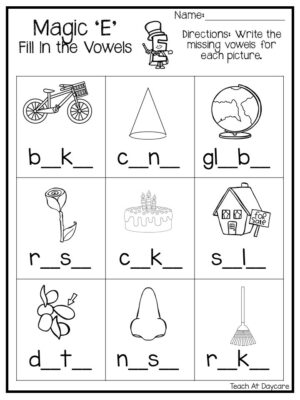 10 Printable Silent 'E' Worksheets. - Made By Teachers