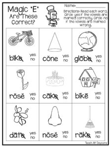 10 Printable Silent 'E' Worksheets. - Made By Teachers