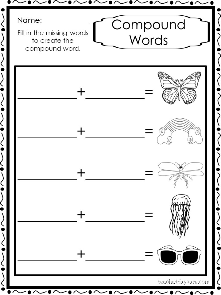 10 Printable Compound Word Worksheets - Made By Teachers