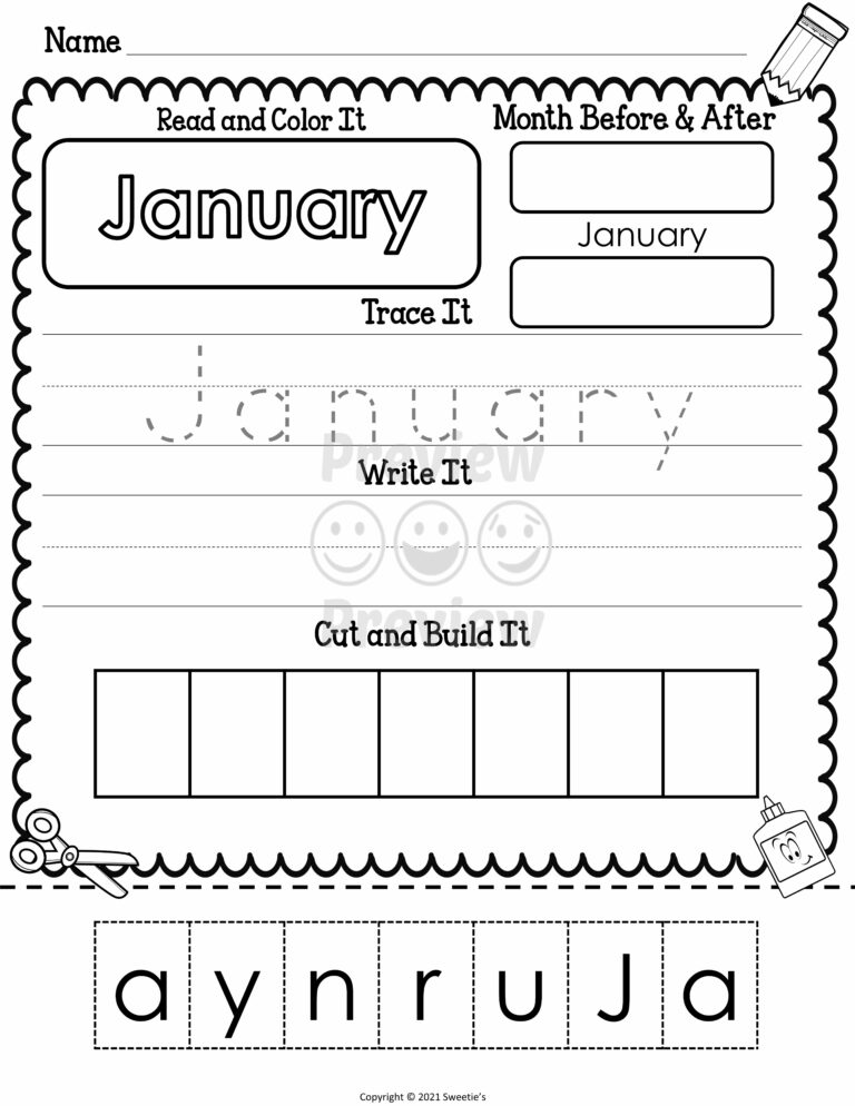 Months of the Year Worksheets - Made By Teachers