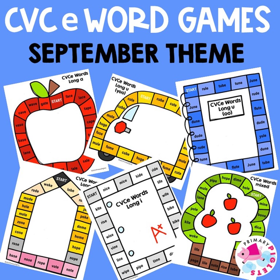 CVCe Word Games Printable