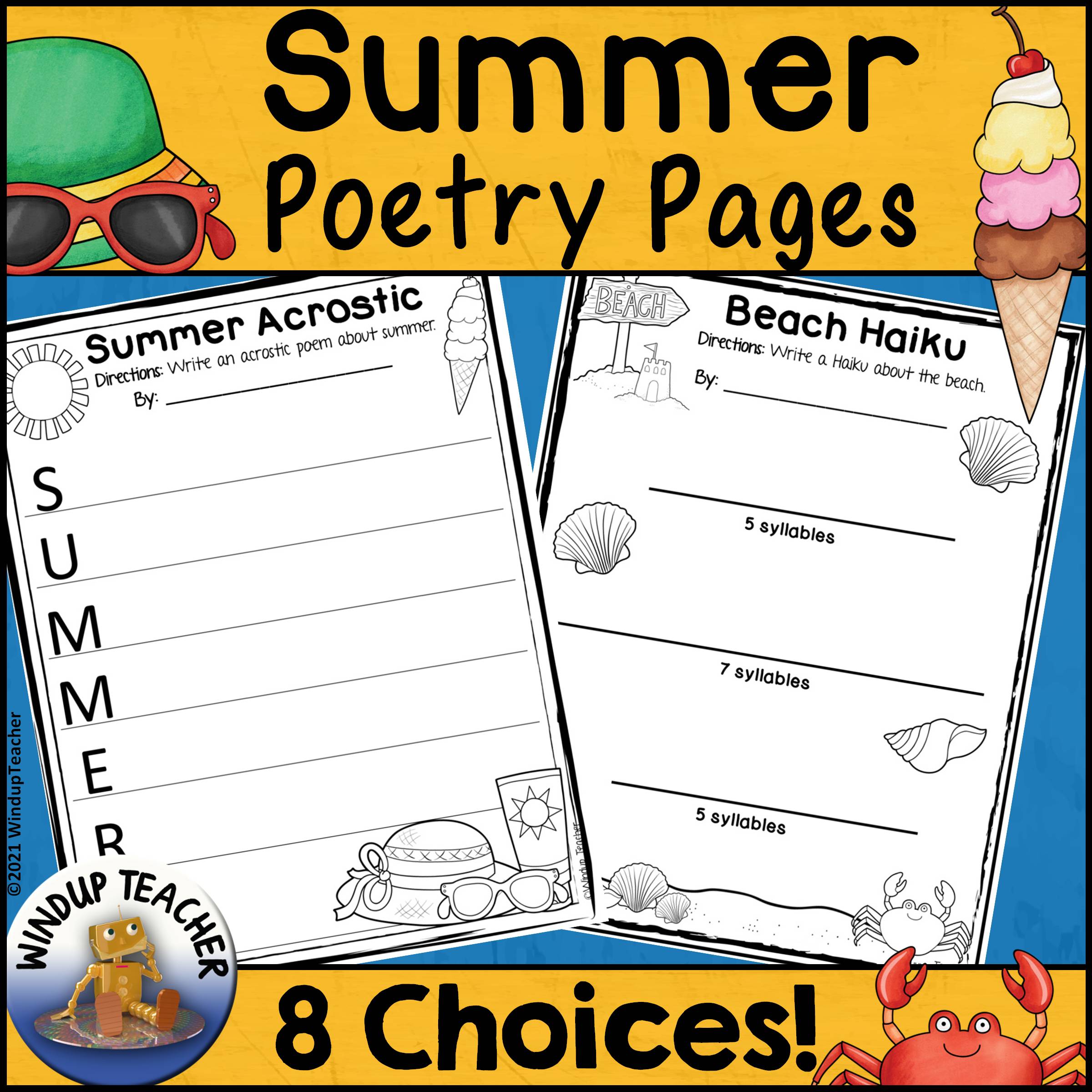 Printable Summer Poetry Worksheets