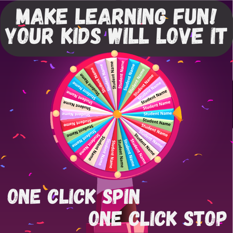 Spin The Wheel Digital Name Selector PowerPoint Made By Teachers