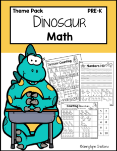 Dinosaur Math Preschool Theme Pack - Made By Teachers