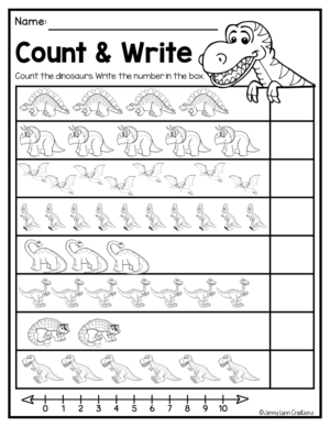 Dinosaur Math Preschool Theme Pack - Made By Teachers