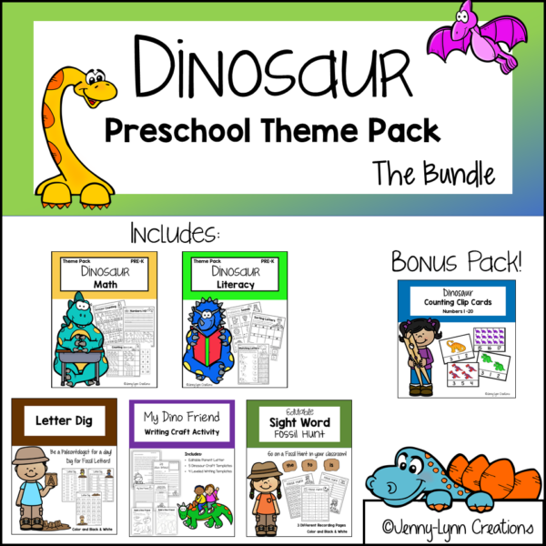 Dinosaur Preschool Theme Bundle - Made By Teachers