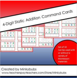 Kindergarten Addition Task Cards Printable