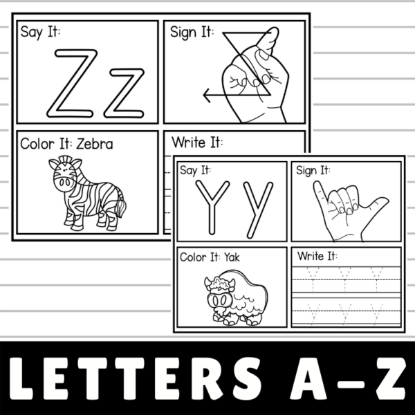 ASL Alphabet Worksheets Preschool - Made By Teachers