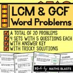 GCF and LCM Word Problems - Made By Teachers