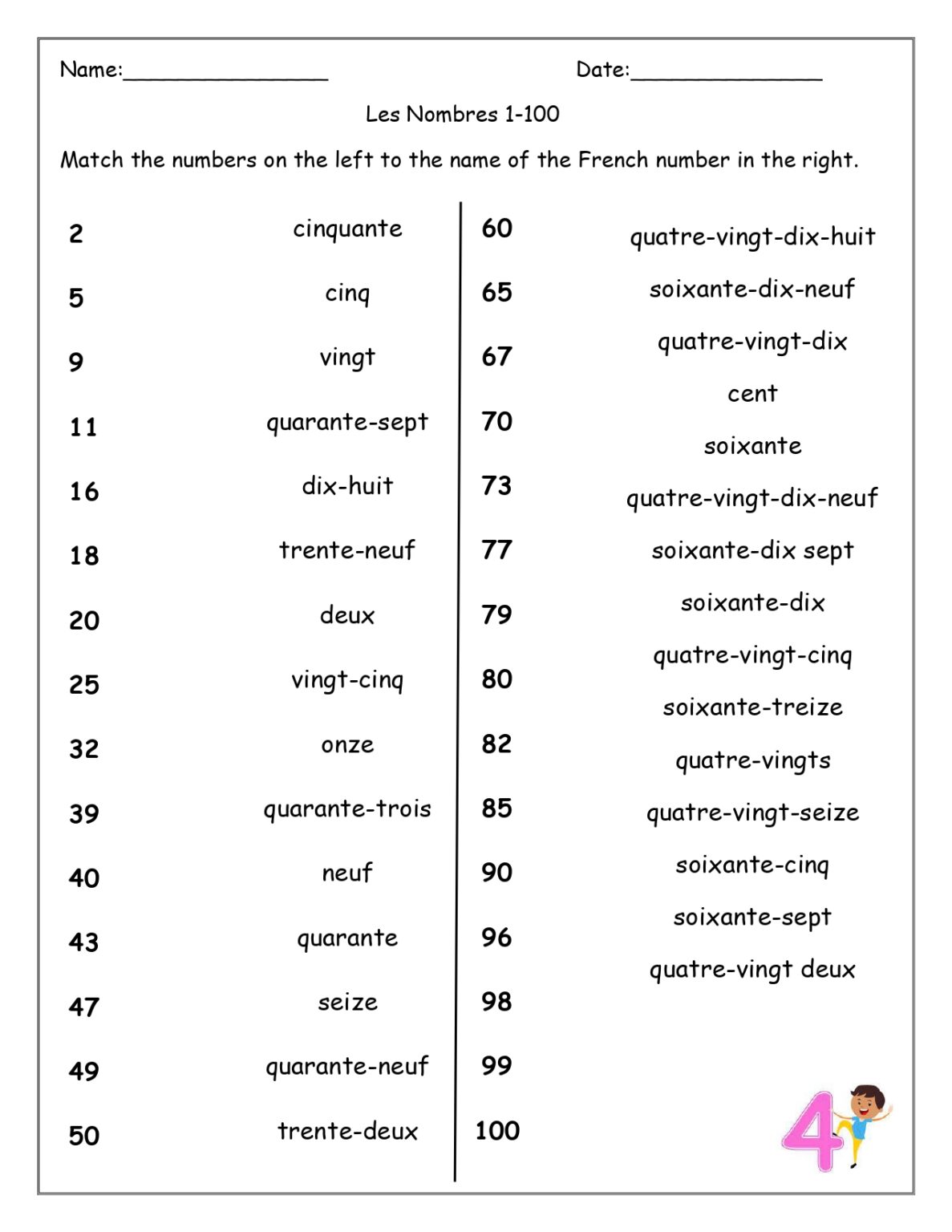 french numbers les nombres worksheets made by teachers