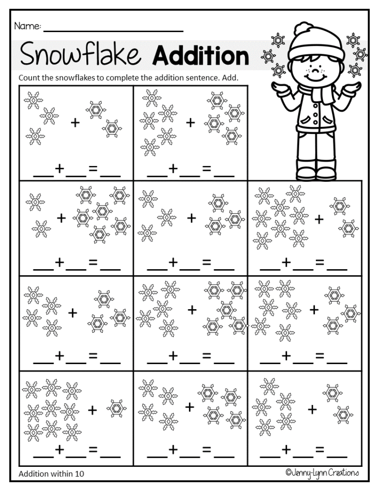 Kindergarten January Math & Literacy - Made By Teachers