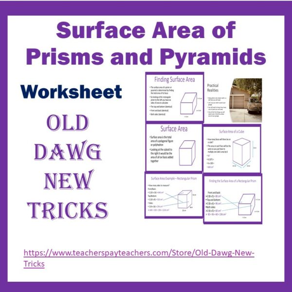 Surface Area of Prisms and Pyramids Worksheet Made By Teachers