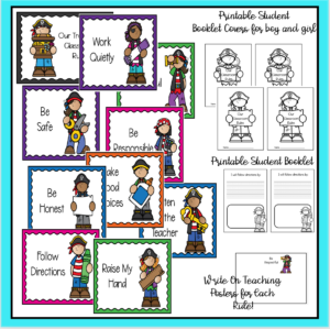 Printable Pirate Theme Class Rules Poster