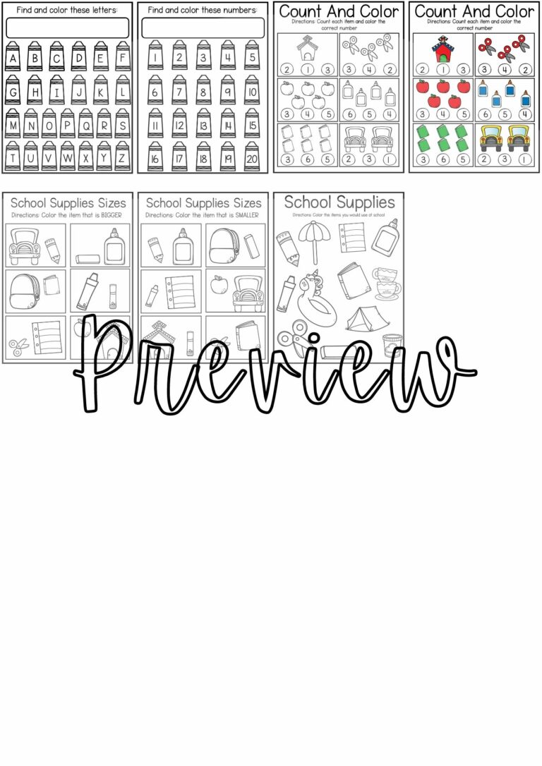 Back To School Preschool Packet - Made By Teachers