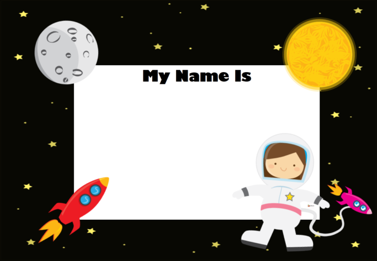Editable Name Tags Space Theme | Made By Teachers