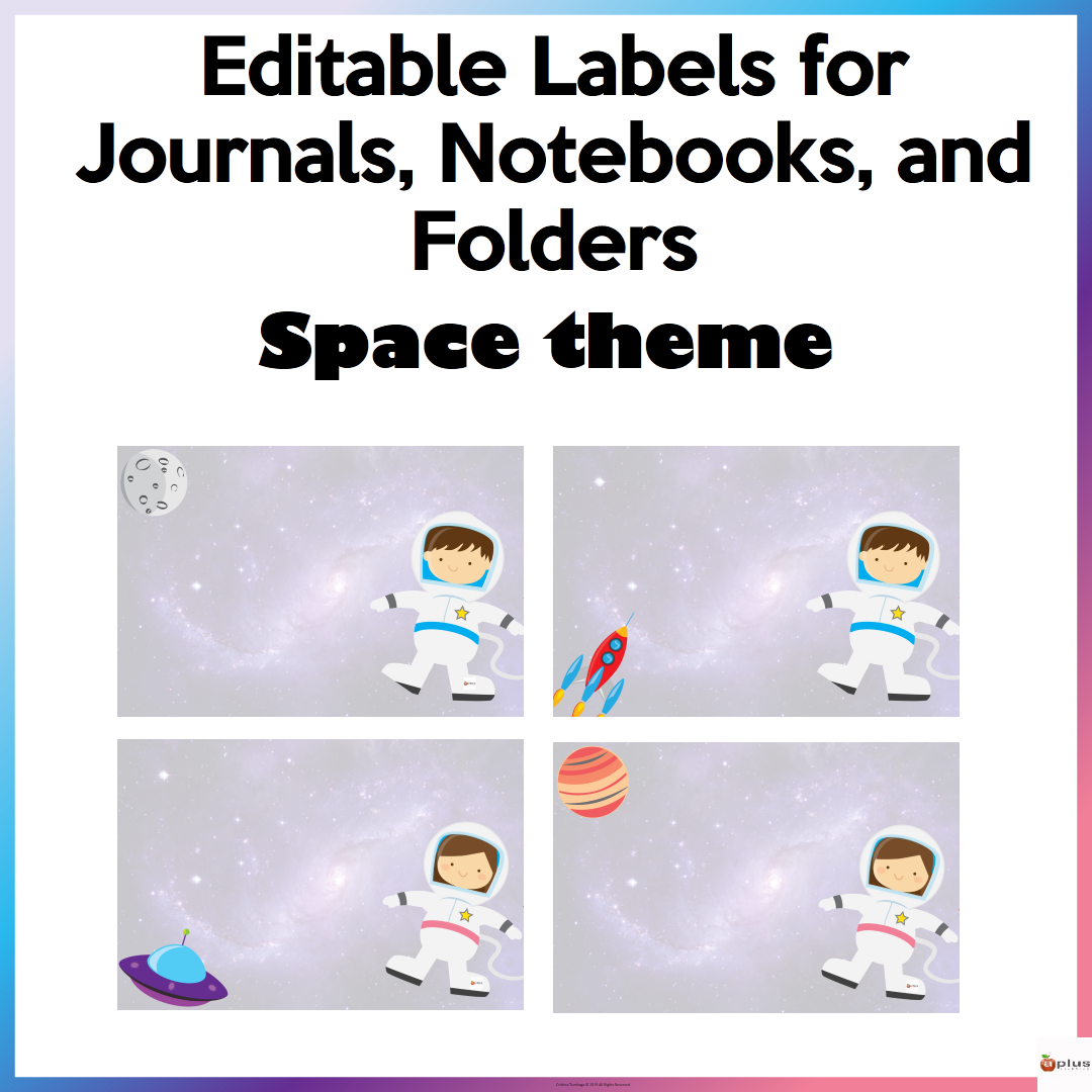 Labels For Journals & Notebooks Space Theme Made By Teachers
