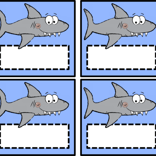 Shark and Fish Cut Outs - Name Labels - Name Tags | Made By Teachers