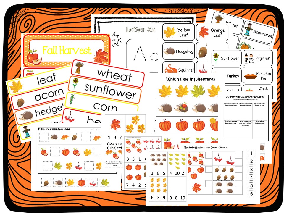 Fall Curriculum Package Download. Preschool-Kinder