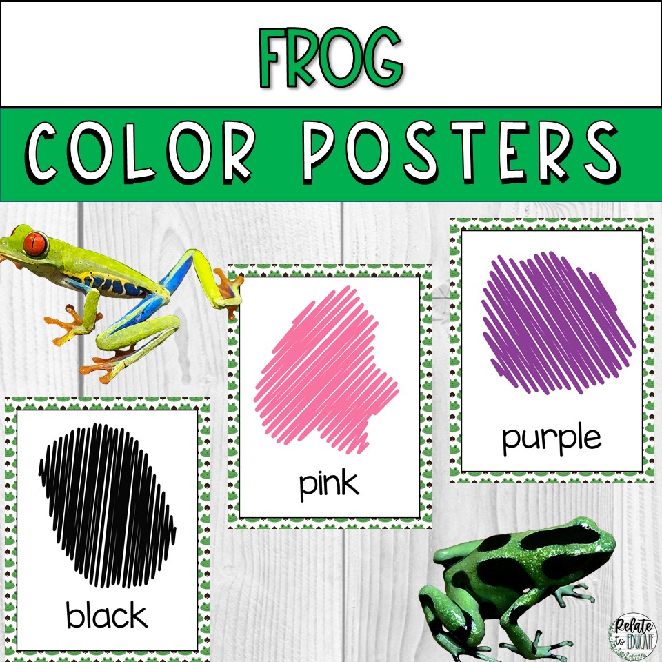 Frog Printable Color Poster Signs