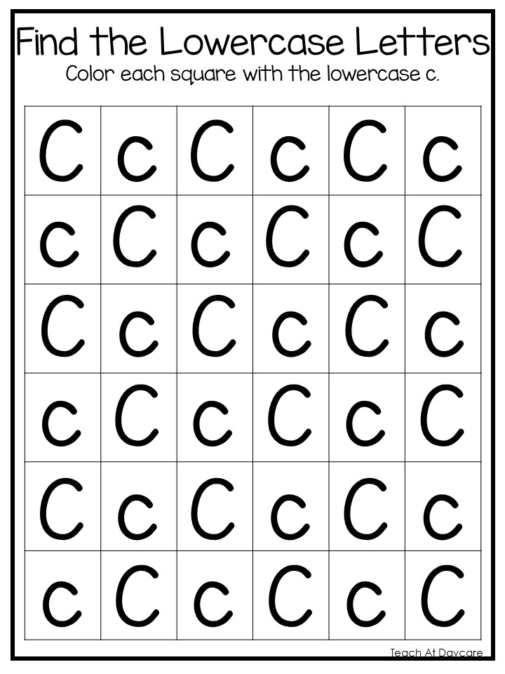 26 find the lowercase letters worksheets preschoo made by teachers