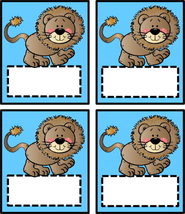 Lion Cut Outs - Name Labels - Name Tags | Made By Teachers