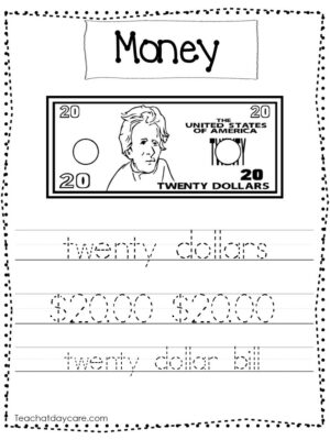 10 Printable Money Tracing Worksheets. - Made By Teachers