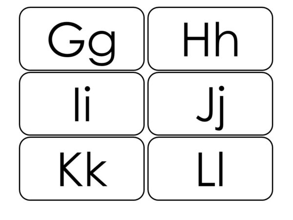 26 Black and White Alphabet Flashcards. - Made By Teachers