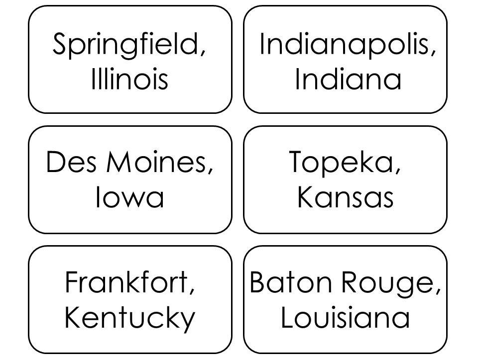 50 States and Capitals Flashcards. US Geography - Made By Teachers