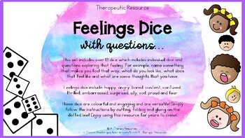 13 feelings and emotions dice game made by teachers