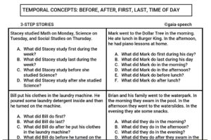 3 STEP TEMPORAL CONCEPTS: BEFORE AFTER FIRST LAST TIME OF DAY