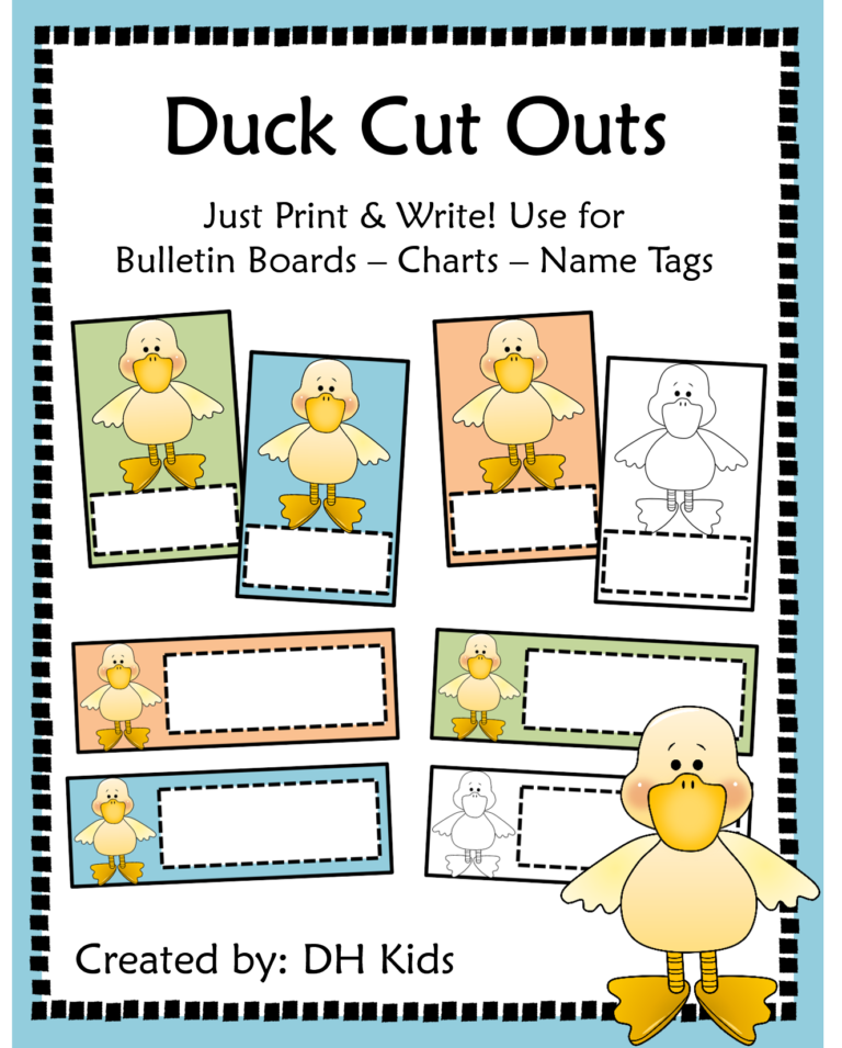 Duck Cut Outs - Name Labels - Name Tags - Made By Teachers