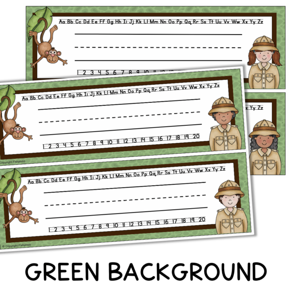 Jungle Safari Wild Animal Theme Desk Name Tags - Made By Teachers