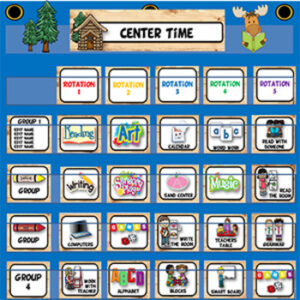 Classroom Center Labels in Camping Decor Theme | Made By Teachers