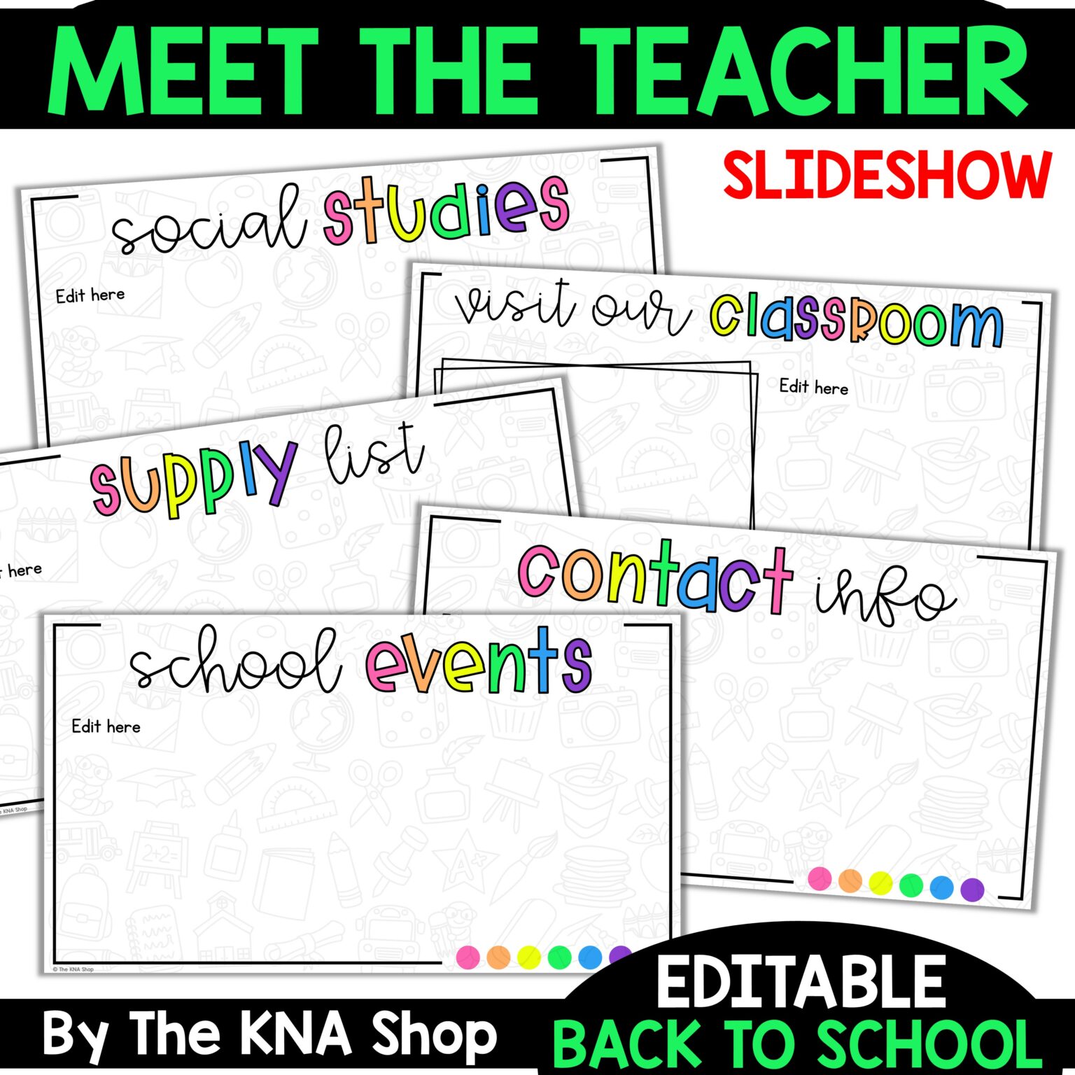 Meet the Teacher Slideshow Editable Open House Made By Teachers