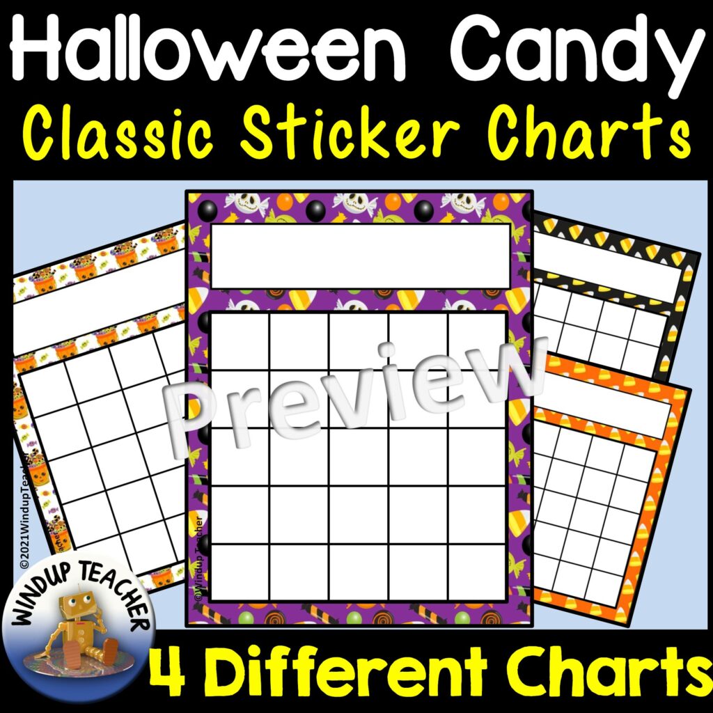 Halloween Candy Classic Sticker Charts - Made By Teachers