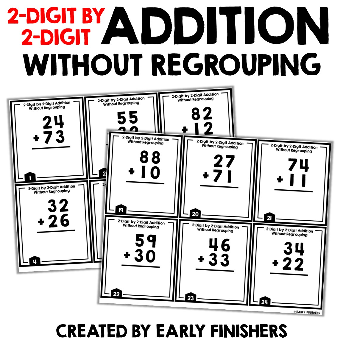2 Digit by 2 Digit Addition Without Regrouping - Made By Teachers