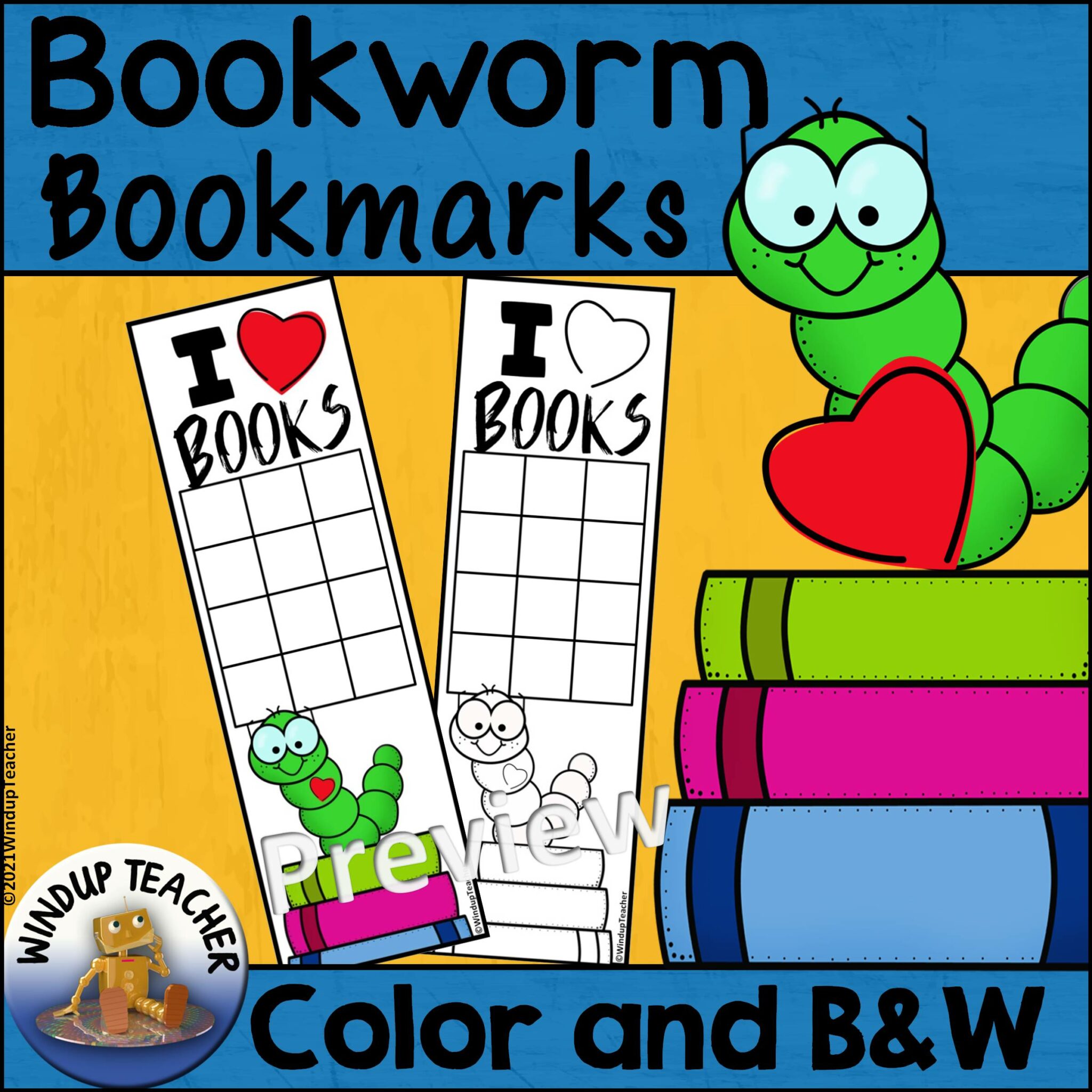 Bookworm Reading Bookmarks Made By Teachers