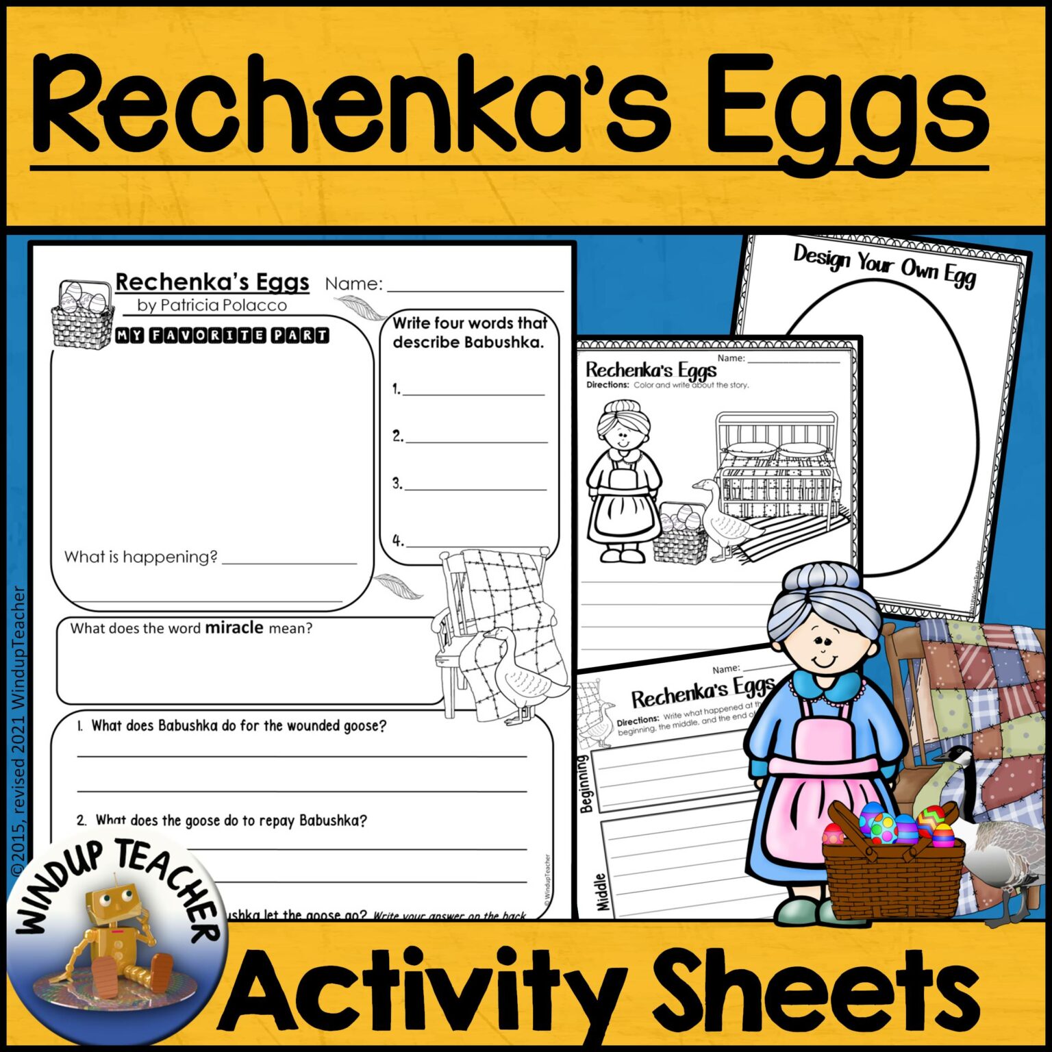Rechenka's Eggs Activity Sheets | Print and Go! - Made By Teachers