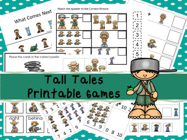 30 Printable Tall Tales Preschool Learning Games. - Made By Teachers