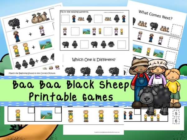 30 Printable Baa Baa Black Sheep Learning Games Made By Teachers
