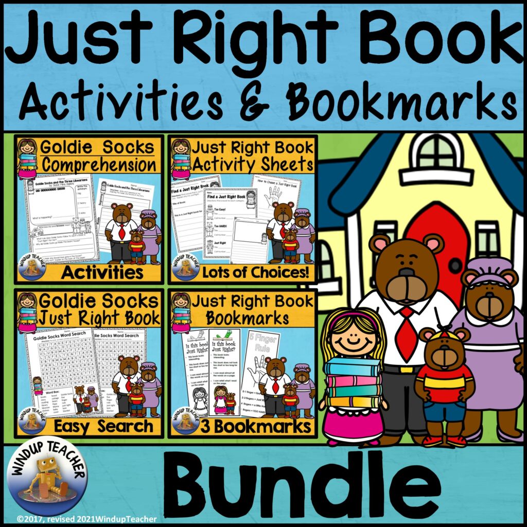 Just Right Book Activity Sheets BUNDLE Made By Teachers